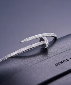 Cartier Juste Un Clou Womens Bracelet Diamond 18K White Gold Custom (2)