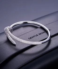 Cartier Juste Un Clou Womens Bracelet Diamond 18K White Gold Custom (2)