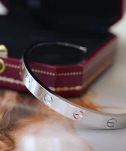 Cartier Love Bracelet Diamond 18K White Gold Custom (2)