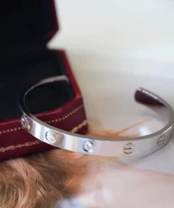 Cartier Love Bracelet Diamond 18K White Gold Custom (2)
