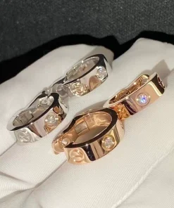 Cartier Love Earrings Custom Diamond 18K Gold (2)