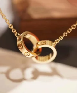 Cartier Love Necklace Custom Diamond Gold 18K (2)