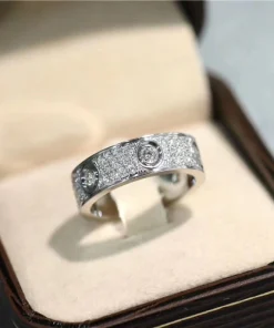 Cartier Love Rings Custom Diamond Gold 18K (2)