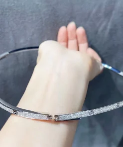 Cartier Love Womens Necklace Custom Diamond 18K White Gold (2)