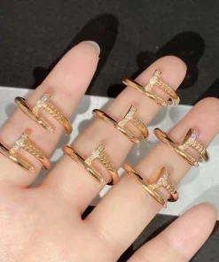 Cartier Nail Rings Custom Diamond 18K Rose Gold (2)