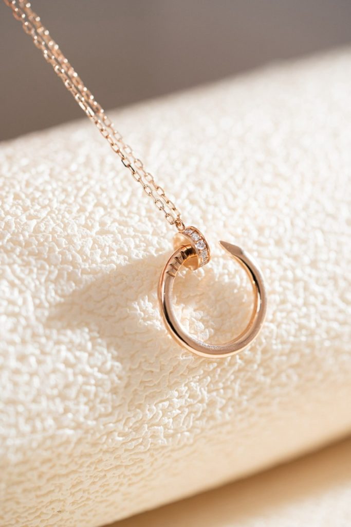 Cartier Necklace Custom Natural Diamond Rose Gold 18k (2)