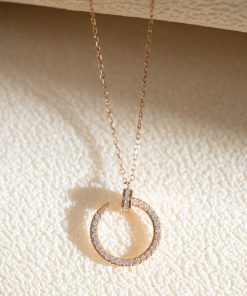Cartier Necklace Custom Natural Diamond Rose Gold 18k (2)