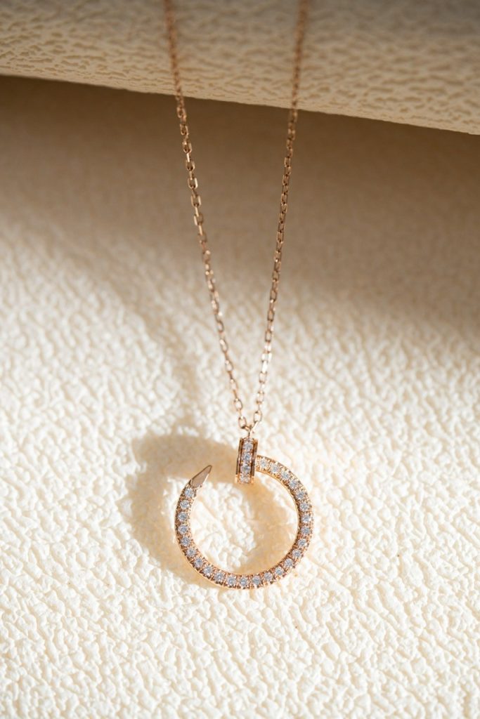 Cartier Necklace Custom Natural Diamond Rose Gold 18k (2)
