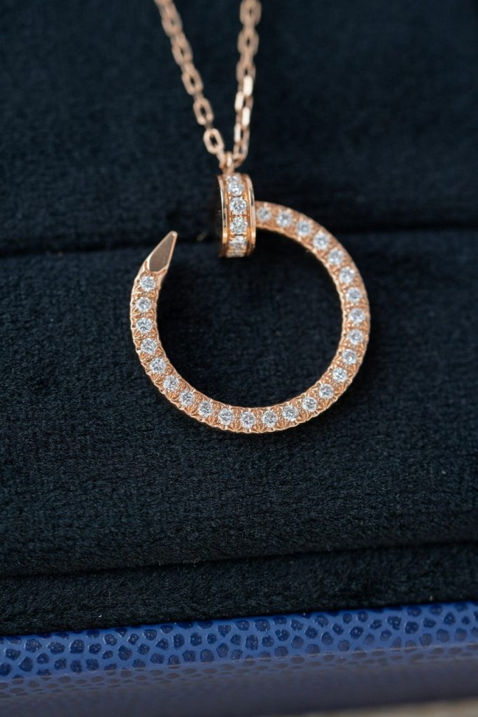 Cartier Necklace Custom Natural Diamond Rose Gold 18k (2)