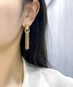 Cartier Panther Earrings Diamond Emerald Onyx 18K Gold Custom (2)