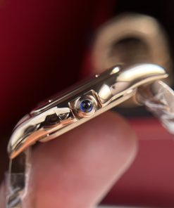 Cartier Panthere Replica Watches Womens Rose Gold Roman Numeral Pile 23x30mm (1)