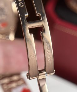 Cartier Panthere Replica Watches Womens Rose Gold Roman Numeral Pile 23x30mm (1)