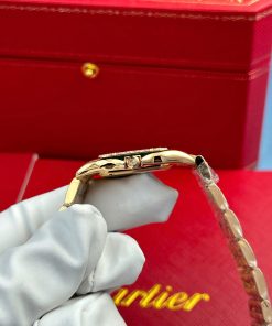 Cartier Panthere Rose Gold Replica 11 Watch Dial Mother Of Pearl AF Factory 27x36mm (2)