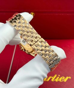 Cartier Panthere Rose Gold Replica 11 Watch Dial Mother Of Pearl AF Factory 27x36mm (2)