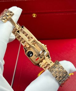 Cartier Panthere Rose Gold Replica 11 Watch Dial Mother Of Pearl AF Factory 27x36mm (2)