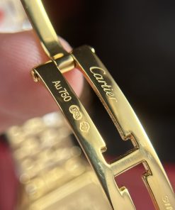 Cartier Panthere Womens Yellow Metal Wire Replica Watches 23x30mm (2)