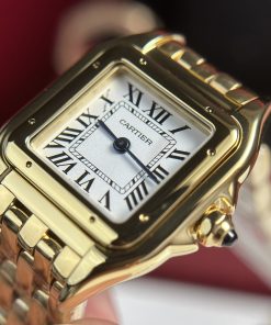 Cartier Panthere Womens Yellow Metal Wire Replica Watches 23x30mm (2)
