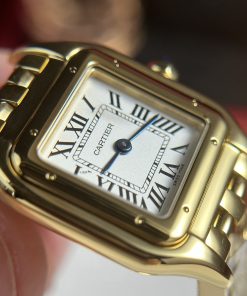 Cartier Panthere Womens Yellow Metal Wire Replica Watches 23x30mm (2)