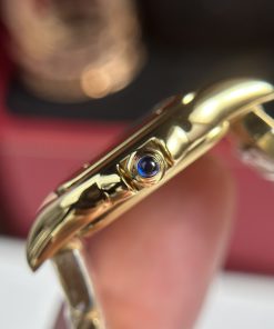 Cartier Panthere Womens Yellow Metal Wire Replica Watches 23x30mm (2)