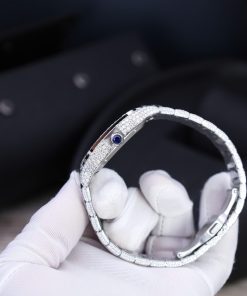 Cartier Santos Best Replica Watch Custom Moissanite Diamonds Hong Kong 39 (2)