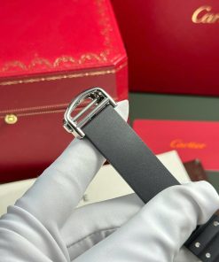 Cartier Santos Black Best Replica Watch Rubber Strap BV Factory 39 (2)