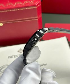 Cartier Santos Black Best Replica Watch Rubber Strap BV Factory 39 (2)