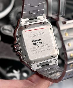 Cartier Santos CRW2SA0030 Gray Dial Demi Gold Best Replica BV Factory (1)