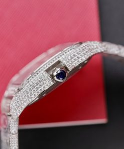 Cartier Santos Custom Full Diamonds CZ AMG Factory Best Replica (3)
