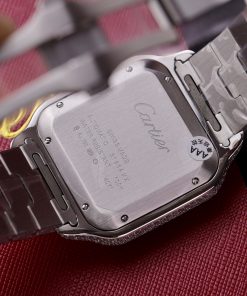 Cartier Santos Custom Full Diamonds CZ AMG Factory Best Replica (3)
