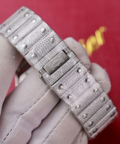 Cartier Santos Custom Full Diamonds CZ AMG Factory Best Replica (3)