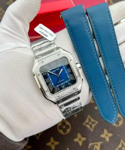 Cartier Santos Custom Moissanite