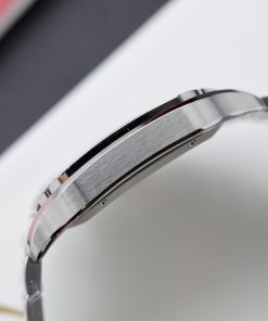 Cartier Santos Customs Moissanite Diamonds Bezel White Dial 39 (10)