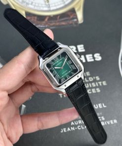 Cartier Santos De Cartier WSSA0061 Green Dial Best Replica Women 35mm (2)