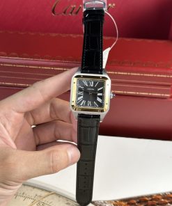 Cartier Santos Dumont Large Demi Gold Replica Watch Best Quality (3)