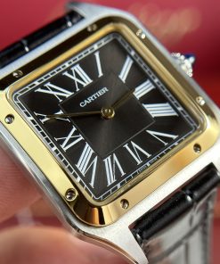 Cartier Santos Dumont Large Demi Gold Replica Watch Best Quality (3)