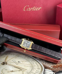 Cartier Santos Dumont Large Gold Replica Watch F1 Factory (1)