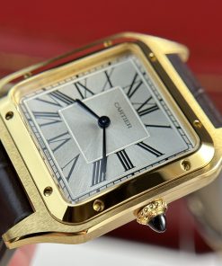 Cartier Santos Dumont Large Gold Replica Watch F1 Factory (1)