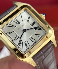 Cartier Santos Dumont Large Gold Replica Watch F1 Factory (1)