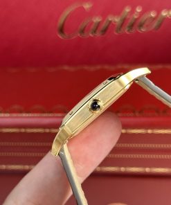 Cartier Santos Dumont Large Gold Replica Watch F1 Factory (1)