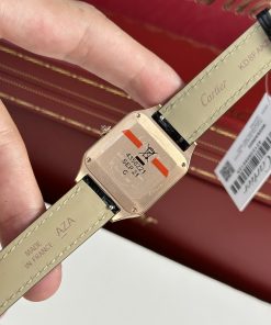 Cartier Santos Dumont Small Rose Gold Bezel Diamonds F1 Factory (1)