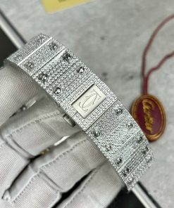 Cartier Santos Full Diamonds Replica Watches Best Quality (2)