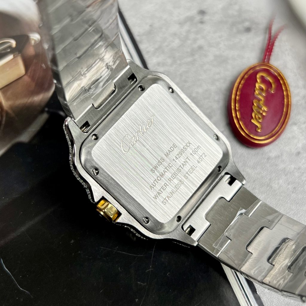 Cartier Santos Full Diamonds Replica Watches Best Quality (2)
