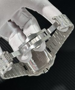 Cartier Santos Iced Out Replica Watches Full Moissanite Diamonds (8)