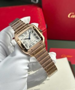 Cartier Santos Replica 11 Watch Womens Dial White BV Factory 35 (2)