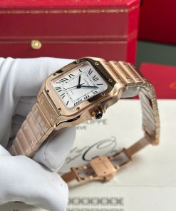 Cartier Santos Replica 11 Watch Womens Dial White BV Factory 35 (2)