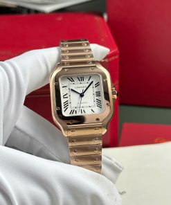 Cartier Santos Replica 11 Watch Womens Dial White BV Factory 35 (2)
