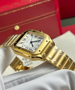Cartier Santos Replica 11 Watches Womens Dial White BV Factory 35 (2)