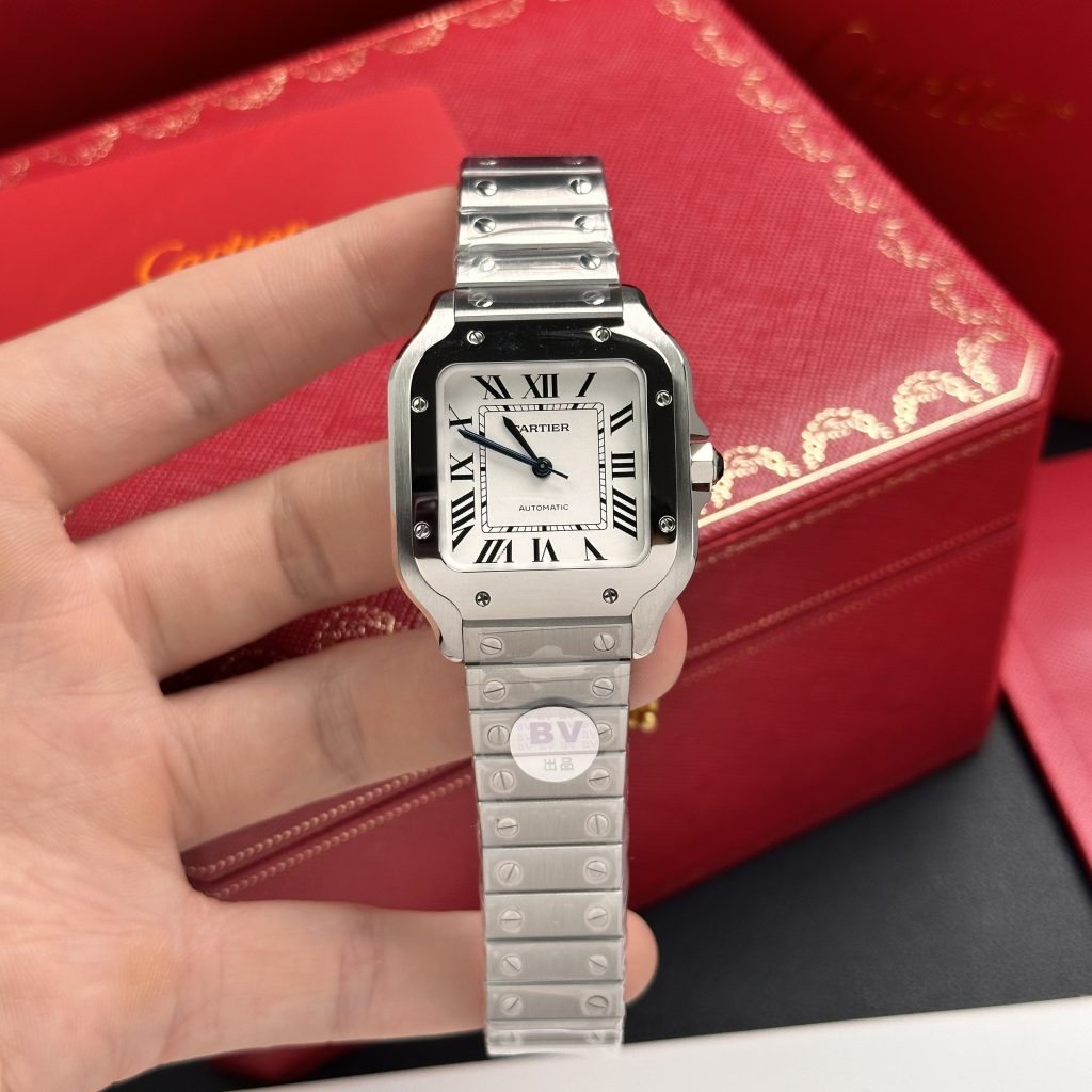 Cartier Santos WSSA0010 Best Replica Watches White Dial BV Factory 35mm (6)