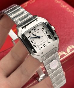 Cartier Santos WSSA0010 Best Replica Watches White Dial BV Factory 35mm (6)