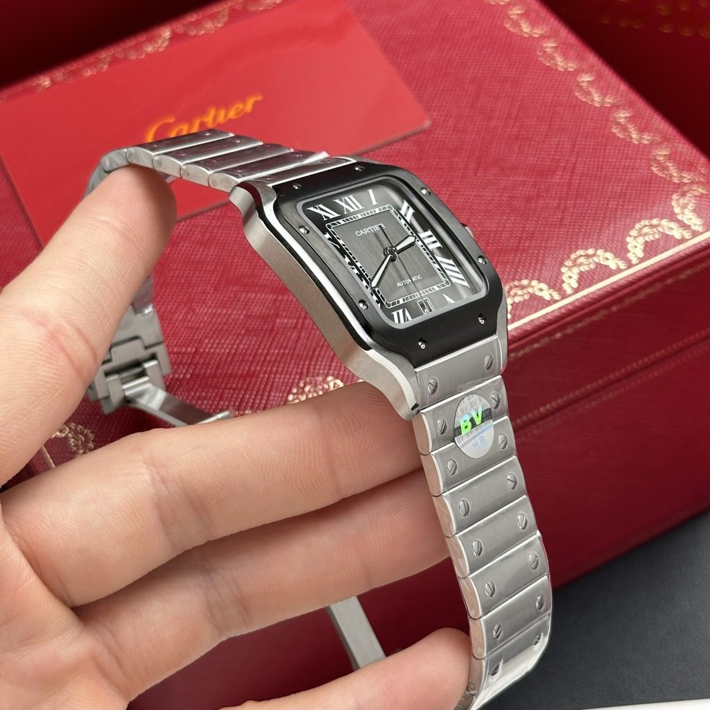Cartier Santos WSSA0037 Replica Watches Gray Dial BV Factory 39 (1)